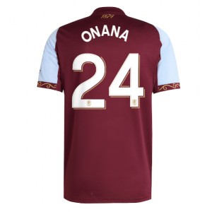 Fotbalové Dres Aston Villa Amadou Onana #24 Domácí Oblečení 2025-26 Krátký Rukáv